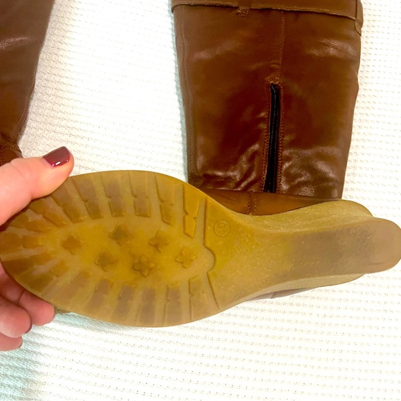 Womens Vintage Aldo knee high rich brown leather boots size 9 - Picture 4 of 14